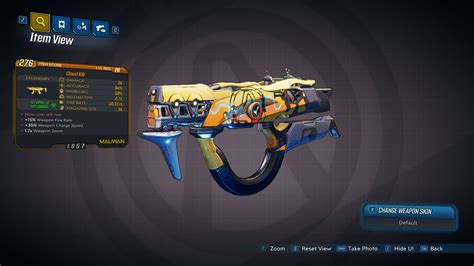 Borderlands 3 — Cloud Kill, the Legendary Weapon.